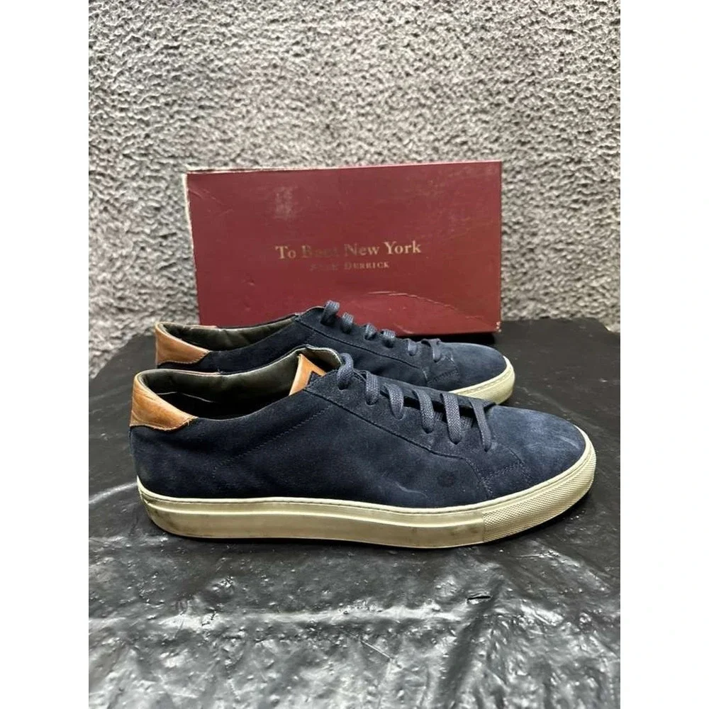 To Boot New York Derrick Suede Handmade‎ Sneakers Navy Blue Mens Size 12 US